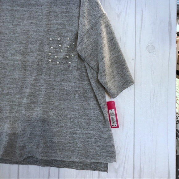 Xhilaration Sweater with beaded pearl pocket - Picture 3 of 5
